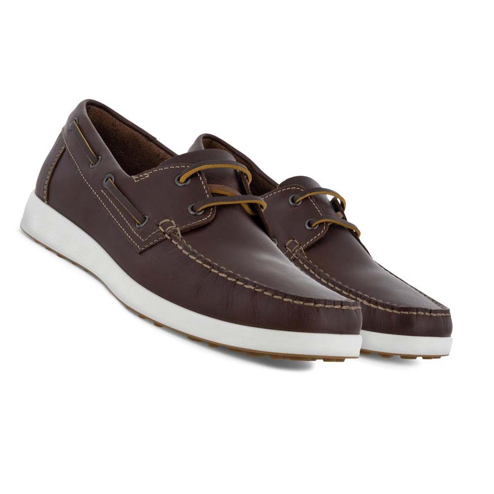 Men's Ecco S Lite Moc Boat Moccasins Coffee | Canada 580TCE